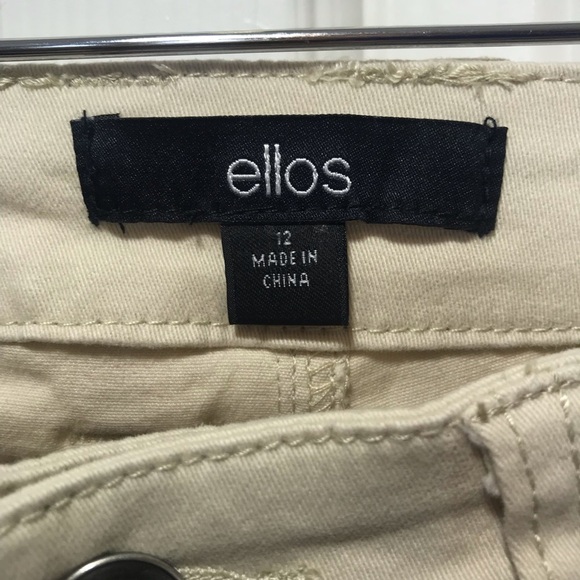 Ellos Beige Moto Jeans Pants Size 12 NWOT - Picture 13 of 16